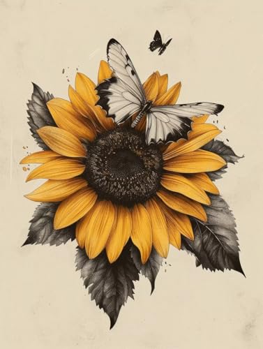 Diamond Painting Tournesol 5D aux strass étincelants et toile grand format