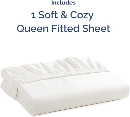 Miniatura 676 de King Fitted Bed Sheet - Bottom Single Fitted Sheet Only - Ultra-Soft Hotel Luxury Bedding w/ 8-16 Inch Deep Pockets - Breathable, Cooling & Wrinkle