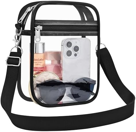 USPECLARE Clear Purse for Stadium Events Transparent Messenger Bag