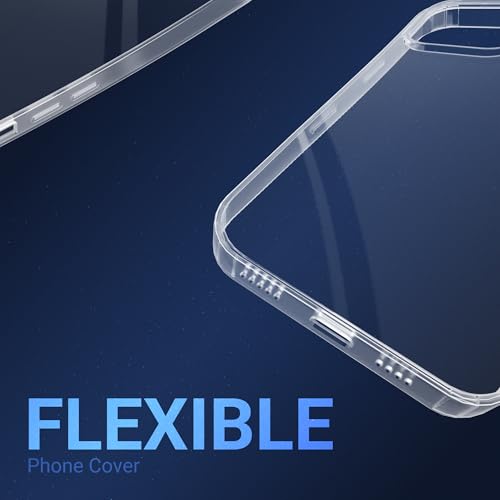 Image of UNBREAKcable Ultra Hybrid Transparent Back Case for iPhone 13 | Clear TPU Bumper Cover with Camera Guard Protection | Slim & Lightweight Design | Anti-Yellowing Back Cover | Scratch Resistant
