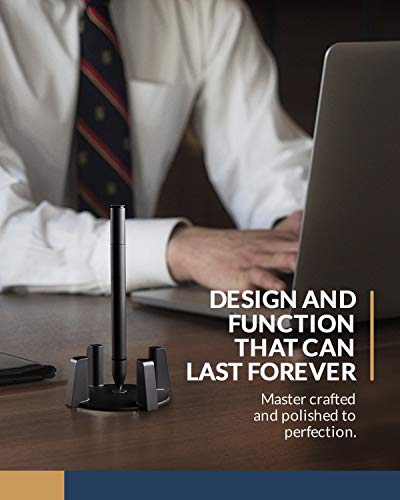 Novium Hoverpen - Luxury Pen For Men & Women, Vertically Standing Executive Ballpoint Pen With Top Grade Free-Flowing Ink & Refill, Unique Gifts For Men, Cool Desk Decorations, Office Decor For Men #TOP5