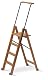 Trittleiter 4 Stufen aus Holz von Arredamenti Italia