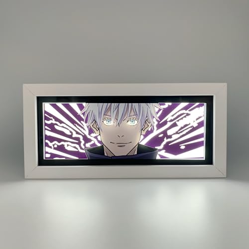 Satoru - Caja de luz de ojos Gojo - Jujutsu Kaisen - Figura de lámpara de anime, luz nocturna - Decoración de habitación de anime 3D, regalo para Otaku