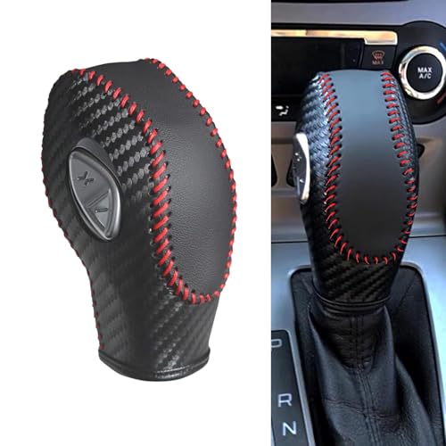 Sumjig Pack-1 Car Gear Shift Knob Cover, Shift Knob Protector, Durable Automobile Interior Accessories, Compatible with Ford Mondeo Escape Focus (Red)