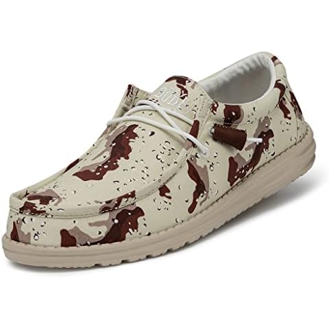 Hey Dude Men's Wally Ripstop Moc Toe Shoes, Desert camo, 8 UK Cover