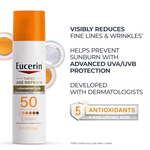 Eucerin Sun Age Defense Tinted Face Lotion SPF 50, 2.5 FL OZ - image 3