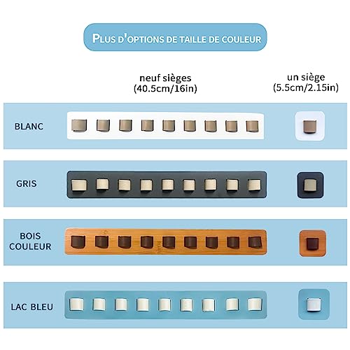 FINDAMAZE Rangement Lunette de Soleil en Bois Presentoir Lunettes,Organisateur de Lunettes 9 Fents Support Lunette,Décoration D'intérieur,Gris-1pcs-long – vue 2