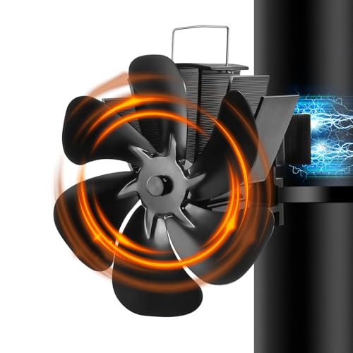 SOPPY Magnetisch Kaminventilator 6 Blättern Ofenventilator mit...