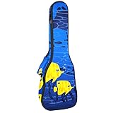 Blaue Unterwasser-Ukulele-Tasche mit Stauraum, wasserdichte Gig-Tasche, Ukulele, gepolsterte Tasche