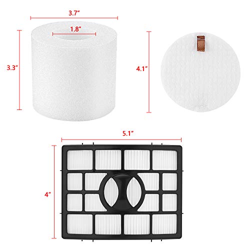 4+2 Pack Nv752 Az1002 Replacement Filters Set For Shark Nv650 Nv750 Series Shark Rotator Powered Lift-Away Nv650, Nv650W, Nv651, Nv652, Nv750W, Nv751, Nv752, Nv831, Nv835, Ax950, Ax951, Ax952, Zu632, Az1000W, Az1002, Az1002Brn, Replaces Xff650 & Xhf650 #TOP7