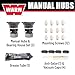 WARN 108325 Premium Manual Locking Hubs for 2005–2026 Ford Super Duty F‑250, F‑350, F‑450, and F‑550 – 35‑Spline, Heavy‑Duty Manual Hubs, Set of 2 (Argent Gray)