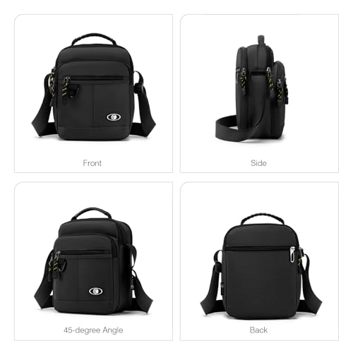 SPAHER Męska Torba na Ramię Lekka Biznesowa Męska Torba do Wieszania Wodoodporna Torba na Nadgarstek Typu Crossbody Torba na Ramię Męski do IPada na Zewnątrz Codziennego Szary
