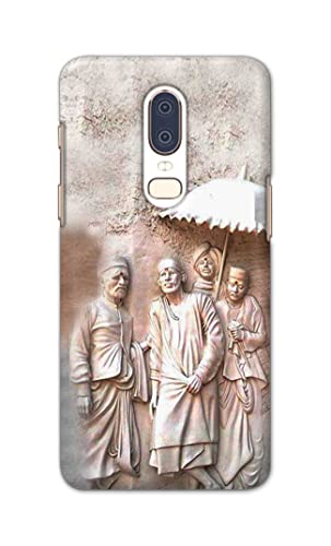 Image of Printed Hard Back Cover Case for OnePlus 6 Back Cover (Sai Baba) -1803