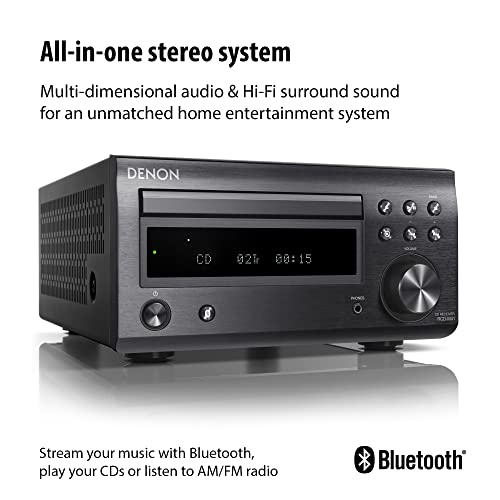 Denon DM41SBK D-M41 Home Theater Mini Amplifier And Bookshelf Speaker Pair - Compact Hifi Stereo System thumb #1