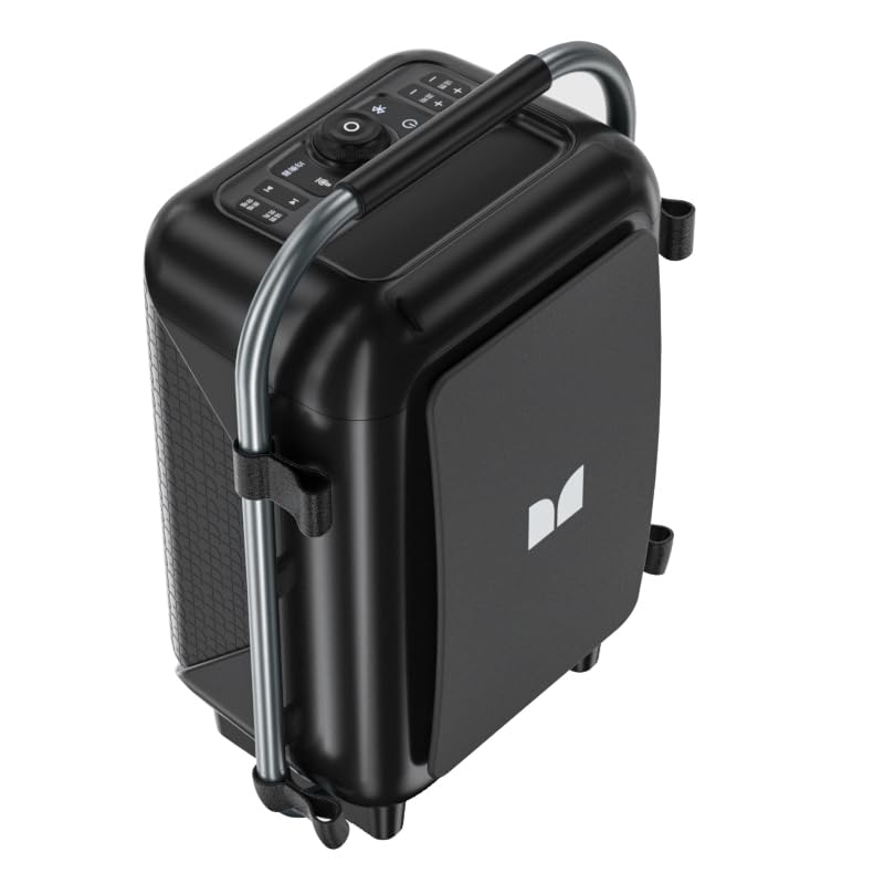 Monster MS-TG2 Traveler Altavoz Bluetooth Portátil, 200 W, IPX5, Bluetooth 5.3, Batería 4000 mAh, con Micrófono Dual, Entradas AUX/TF/USB, 41.1x29.7x19.3 cm