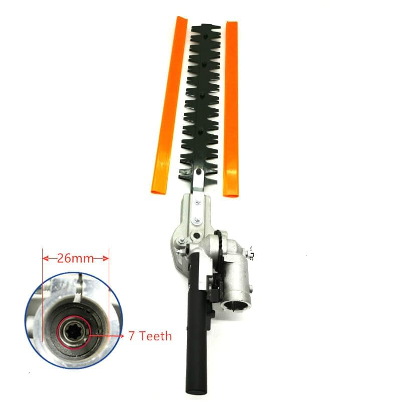 Cabezal universal de repuesto para cortasetos, 26 mm, 7 ranuras, compatible con sierra de poste alto y herramienta de jardinería