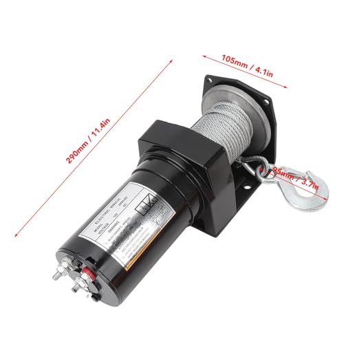 Winche eléctrico de 2000 lb DC12V con control remoto miniatura 5