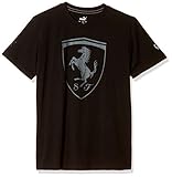 PUMA Cat Logo als Gummiprint PUMA Ferrari Big Shield Herren T-Shirt Puma Black XL