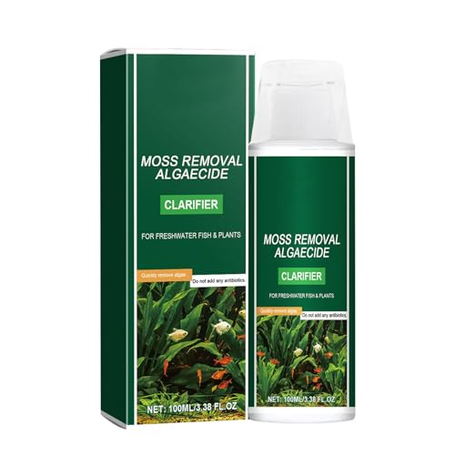 Algaecide for Swimming Pool, Clarify and Controls Algae for Fountain, Algaecide for Fountains with Measuring Cup, Clarify and Controls Algae for Large and Small Fountain, Pond, 100ml