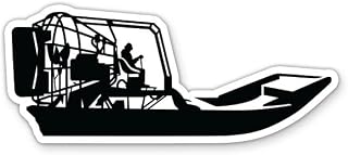 Airboat Stickers - 2 Pack - Waterproof Vinyl for Car, Phone, Water Bottle, Laptop - Florida Swamp Everglades Alligator Tour Decals (2-Pack)