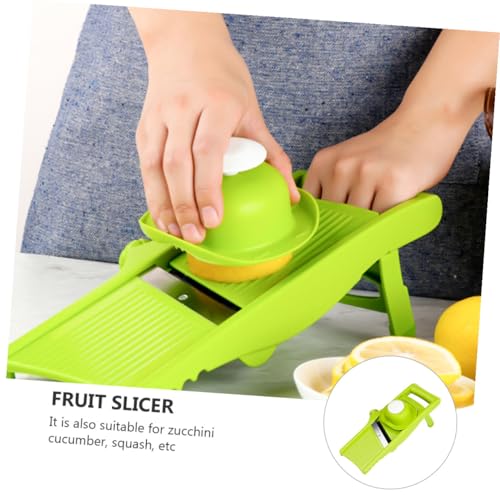 Cortadora manual para verduras y papas con mango verde miniatura 7