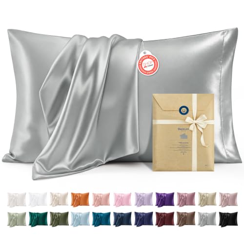 Bedsure Satin Pillowcases King Set of...