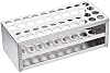 Soporte de laboratorio para tubos de acero inoxidable 304 de uxcell, rejilla de 3 niveles con 40 orificios para tubos de 15-18 mm 2