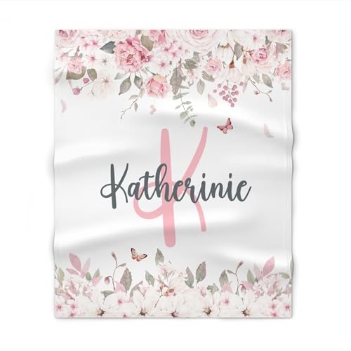 Coperte personalizzate per bambine - Coperta personalizzata per neonati con nome - Regalo per la scuola materna