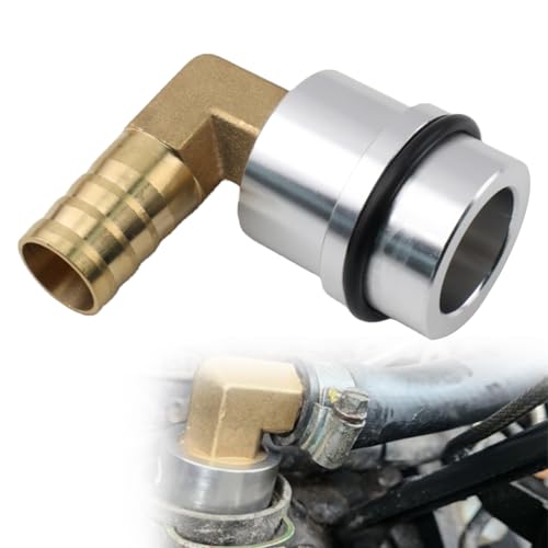 Image of VVORHSBELL Billet Crankcase Breather Adapter Compatible with 1.8T 20V VW Audi Seat Replaces OEM 06A103213F PCV Breather Upgrade Kit With 19mm Barb & Rubber Seal - Aluminum