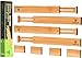 Produktbild ANTOWIN Schubladentrenner Verstellbar Bambus (43-56 cm), Schubladen organizer, gefedert, Küche, Kommode, Badezimmer, Schlafzimmer, Babyschublade, Schreibtisch Ordnungssystem