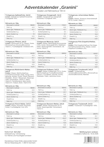 Granini Adventskalender