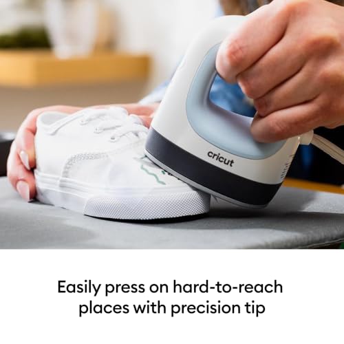 Image of Cricut EasyPress Mini Heat Press - Zen Blue | For Pressing Small Objects Like Shoes, Stuffed Animals, Hats & More - 3 Heat Settings & Precision Tip