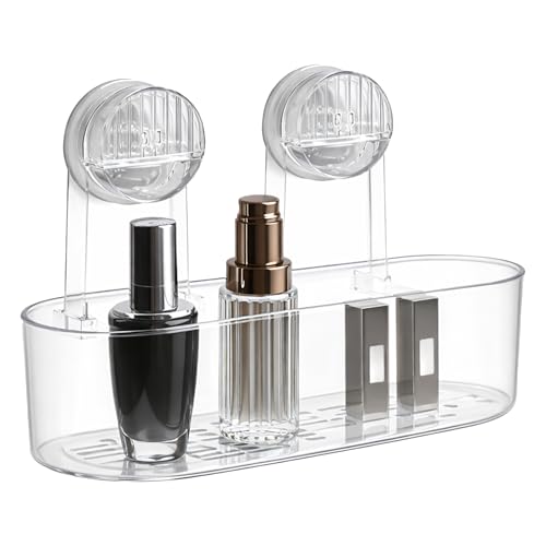 Shower Caddy with Octopus Vacuum Suction, Transparent PET Wall Mo...