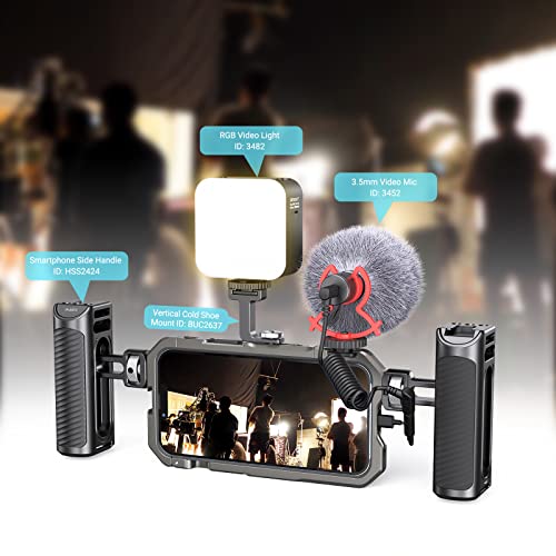 Cage Vidéo Smartphone Pour IPhone 15 Pro - Alliage Aluminium, Interfaces 1/4" - Pour YouTube, Vlog, Direct - SMALLRIG 4396