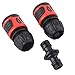 Restokki 3Pcs Quick Connection Garden Hose Adapter Connector, Water Pipe Hose Connector for 1/2 Hose