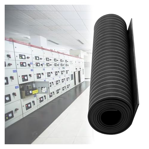 Insulating Rubber Floor Mats, High Voltage Insulated Electrical Safety Mat for Home Commercial Work Spaces, Anti-electrocution Switchboard Matting 4 8 12 16 20 24 28 32 Ft Long(LxWxT 3' x 3 1/5' x 2/5