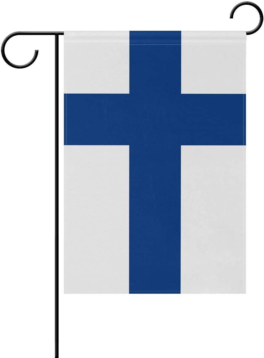 Finland Flag Finnish Flag, Small Finnish Garden Flags for Yard Patio Porch Independence Day Patriotic Festival Outdoor Decorations