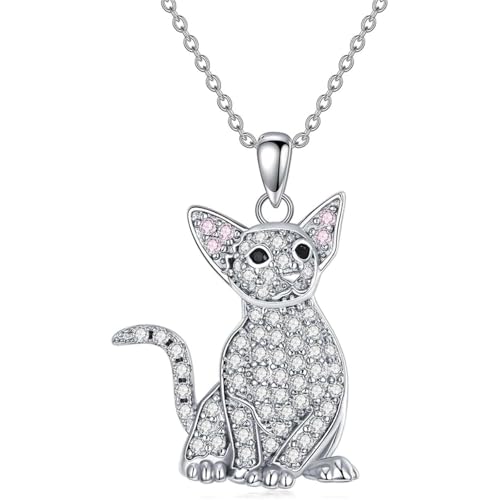 Pendentif oriental pour chat aux oreilles roses, symbole d'amour félin