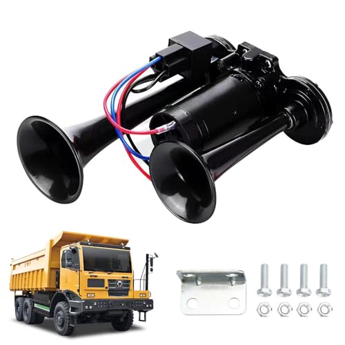 Gobesty Air Horn 12V, 600DB Super Loud Car Horn, Double Tube Trai...