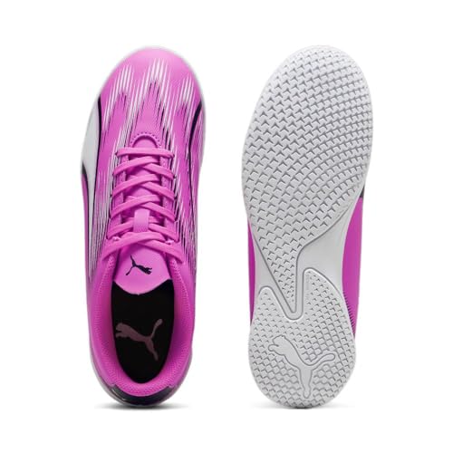 PUMA Tênis de treinamento unissex para crianças Ultra Indoor, Poison Pink-Puma Whi, 1.5 Big Kid