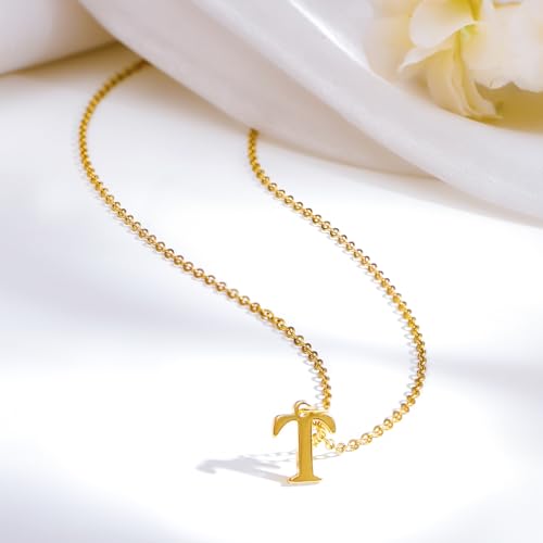 Image of Rubans Demi Fine Stainless Steel Alphabet Pendant CZ Gift for Women & Girls