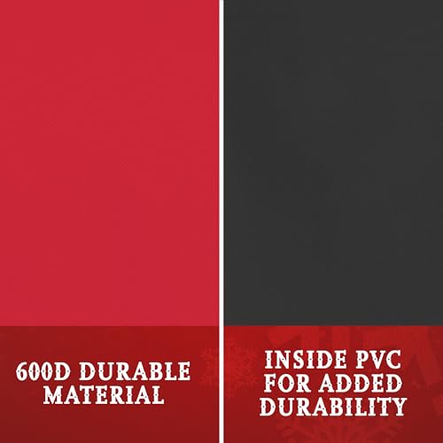 HOLDN’ STORAGE Premium Christmas Light Storage Bag – Heavy Duty Tear Proof 600D/Inside PVC Material with Reinforced Handles - 3 Reels Stores up to 375 Ft of Mini Tree Lights & Extension Cords Red