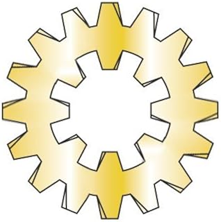 #10 Internal/External Tooth Lock Washers/Steel/Zinc Yellow/Outer Diameter: .580