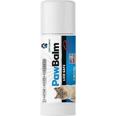 Lick Safe Cat Paw Balm - 0.15 Oz Paw Balm for Cats - Natural Paw Butter for Cats - Vet Recommended Cat Paw Protection - Paw Wax for Cats - Fix Dry Cracked Paws - Cat Paw Moisturizer Stick - Cat Stuff Cover
