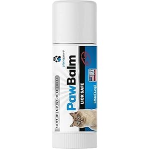 Lick Safe Cat Paw Balm – 0.15 Oz Paw Balm for Cats – Natural Paw Butter for Cats – Vet Recommended Cat Paw Protection – Paw Wax for Cats – Fix Dry Cracked Paws – Cat Paw Moisturizer Stick – Cat Stuff