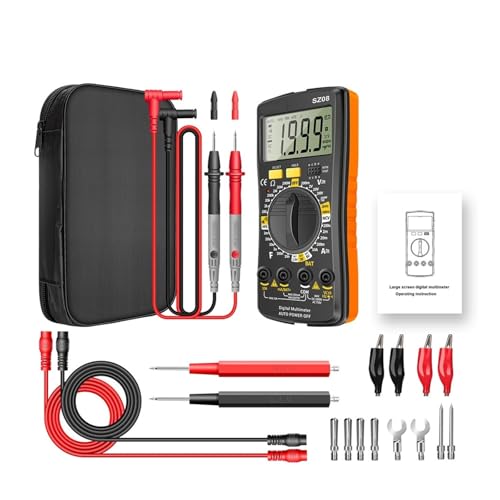 SZ08 Professionelles Digitalmultimeter, ultradünnes Speichermessgerät, Voltmeter, AC, DC, 220 V, Widerstands-Handtester(SZ08 Orange Pro)