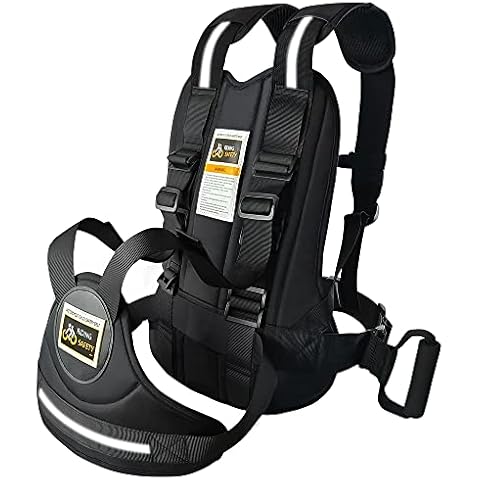 Jolik Child Motorcycle Harness Adjustable with Two Handles, Breathable Material in Black Cover