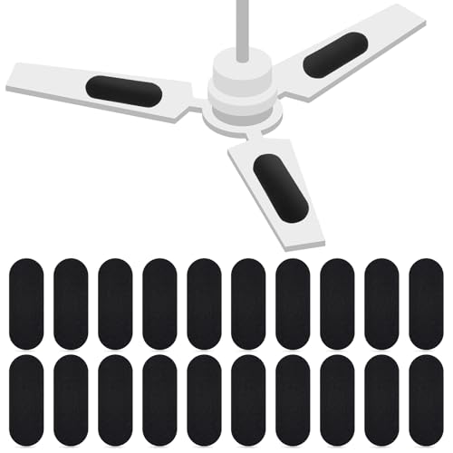 Image of Tuanse 20 Pack Ceiling Fan Filters for Blades, Activated Coconut Activated Zeolite Ceiling Fan Air Filter, Stick Air Filter Purifiers for Common Household Contaminants (Black)