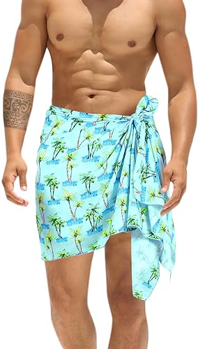 LA LEELA Men's Beach Sarong Cover Up Swimwear Wrap