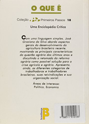 O Que É Questão Agraria - Volume 18. Coleção Primeiros Passos
